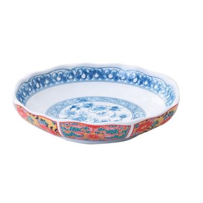 China Viable 8 inch Japanese style flower decal porcelain dish for home and restaurant for sale