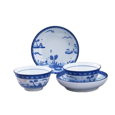 China Monochromesk Sustainable Style Chinese Table Set (S4) Ceramic Dish And Bowl Set For Home And Restaurant for sale