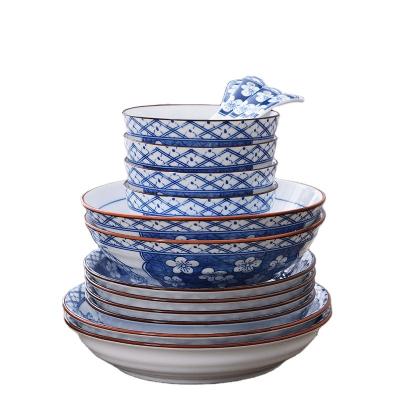 China Monochromesk Viable Style Ceramic Chinese Dinner Set (S4) Bowl And Dish Set For Home And Restaurant for sale