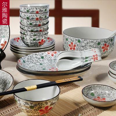 China RTS Japanese Style Viable Hand Painting 30pcs Ceramic Dinner Set for Home and Restaurant for sale