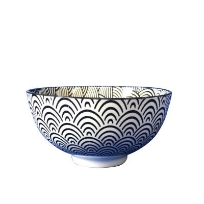 China Brief Viable Style 4.5 Inch Ceramic Straight Edge Bowl Rice Bowl Porcelain for Home and Restaurant for sale