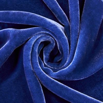 China Anti-Static Manufacturers Standard sandwashed soft handfeeling 170gsm silk/viscose velvet velour plain dyed natural Fabric For luxury Dress for sale