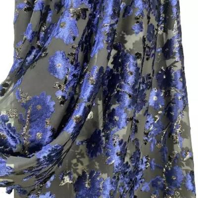 China Metallic Wholesale Somalian Dirac Garbasa Indian Somali Lurex Brocade Jacquard Polyester Viscose Velour Velvet Fabric with Oeko 100 for sale