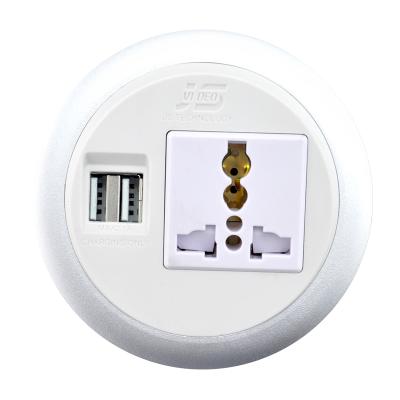 China JS-Z800 USB Commercial Electric Charger Socket 220V USB Communication Socket Desktop Outlet for sale