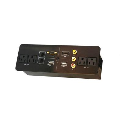 China Commercial Flush Mount Conference Table USB+Power+RJ45+VGA+AV Socket for sale