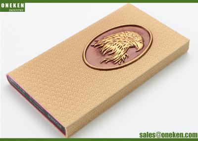 China Eagle Design Real Leather Power Bank Portable 3000mAh Mobile Phone Chargers for sale