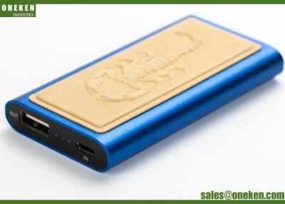 China Scorpion Design Leather Power Bank 2000mAh Lithium Polymer Battery With Laser Logo for sale