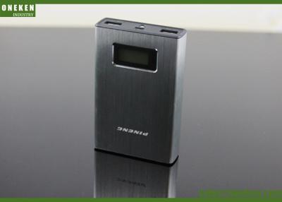 China Grey Dual USB Portable Power Bank LCD Display , External Battery Charger For Phones for sale