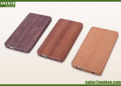 China OEM 5000mAh Walnut Wooden Power Bank For Mobile Phone Rechargeable Charger for sale