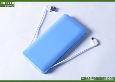 China Dual USB Cable Mobile Phone Power Bank 4000mAh Lithium Polymer Battery Output 5V / 1A for sale