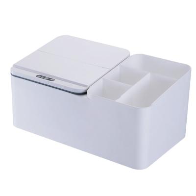 China Intelligent Multi-function Automatically Open Lid Sensor Storage Box Item Sensor 4L Stored Desktop Trash Can for sale