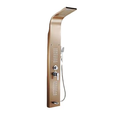 China Thermostatic Exposed Bathroom Bathroom 5 Function Rain Shower Panel for sale