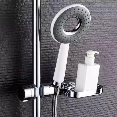 China Box Adjustable Bathroom Kitchen Faucet Storage Holder Bathroom BATHROOM Faucet Storage Bracket Shelf Hand Shower Free Shower Holder for sale