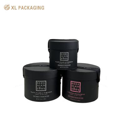 China Custom Black Paper Candle Tubes Flat Edge Black Paper Tube Packaging Biodegradable Kraft Paper Tube for sale