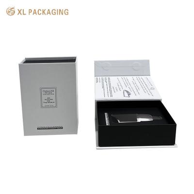 China Caja de papel de embalaje de aceite esencial para el cabello Flip Clamshell para perfumes Caja de papel de color y caja de regalo de perfumes de papel personalizado con logotipo en venta