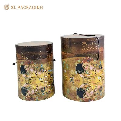 China Flower Round Cardboard Paper Tube Packaging Gift Box Logo Printed Cylinder Paper Box for sale