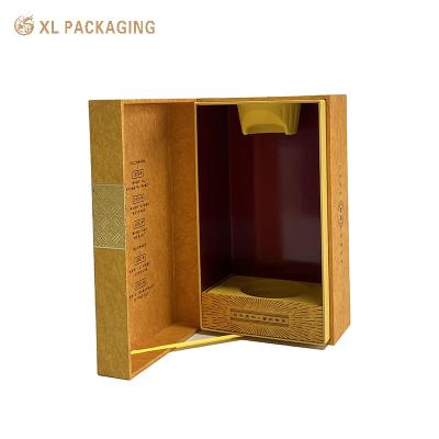 China Custom Printing Whisky Wine Packaging Box Luxury Rigid Cardboard Gift Packaging Box for sale