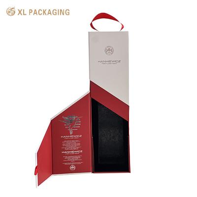 China Foldable Custom Wine Paper Box Magnet Closure Lid Packing Boxes For Wine Bottles for sale