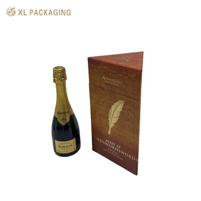 China Wein Luxus Champagner Geschenkbox Karton Papier Verpackungskisten für Tequila VODKA Flasche zu verkaufen