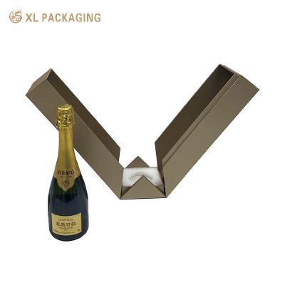 China Caja de embalaje de alcohol de papel, whisky y vino de cartón Caja de regalo de doble puerta magnética en venta