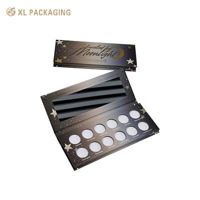 China Cosmetic Custom Printed Packaging Box Eye Shadow Palette Box With Mirror Makeup Tool for sale