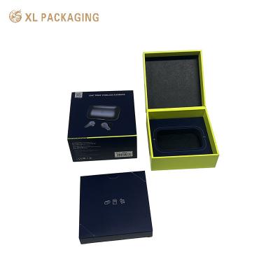 China Black Paper Electronics Earphone Packaging Box Mobile Bluetooth Packaging Box for sale