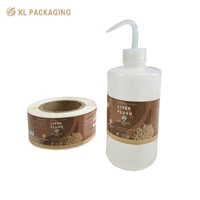 China Gold Stamping Wasserdichte Vinyl Aufkleber Custom Printing Logo Für Flaschenverpackung zu verkaufen