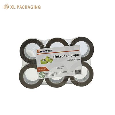 Chine Boîte d'expédition imprimée personnalisée ruban adhésif OPP auto-adhésif transparent Invisible duct Bopp Clear Package Tape Jumbo Roll à vendre