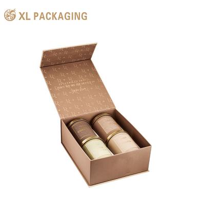 中国 Eco-Friendly Custom Texture Paper Candle Cup Packaging Box Paper Gift Box with Lid And Base 販売のため