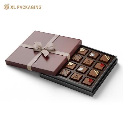 China Custom Design Halloween Chocolate Paper Box Hot Stamping Catering Packaging With Ribbon for sale