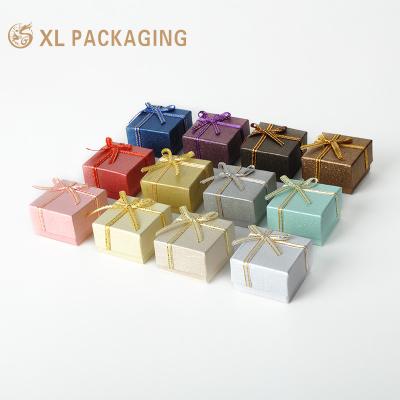 China Paperboard Jewelry Packaging Box Custom Black Box for Gift Watches Rings Earrings for sale