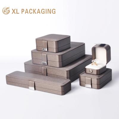 China Luxury PU Leather Jewelry Packaging Box Necklace Bracelet Earring Leatherette PU Jewelry Packaging Box for sale