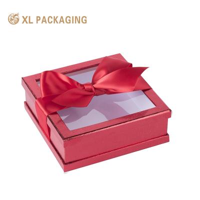 China Groothandel Luxe Deksel En Basis Papier Verpakking Geschenkdoos Vierkantig Gevormd Met Bowknot Te koop