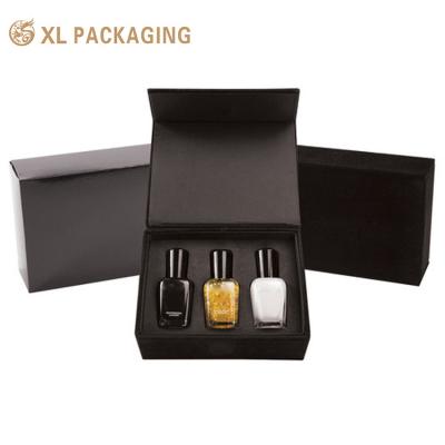 China Custom Logo Gel Nagel Flasche Geschenkbox Verpackung Magnetische Nagellack Papierbox mit Tablett zu verkaufen