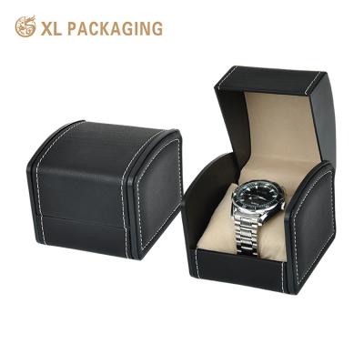 China Customized Logo Matte Black Men Woman Watch Set Packaging Box Luxury Paper Gift Packaging Wrist Watch Box With Pillow for sale