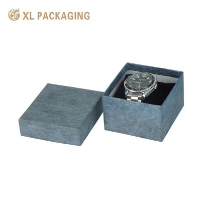 China Modern Small Custom Logo Watch Box with Eco Friendly Art Paper and Glossy Lamination for sale