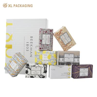 China Customized Luxury Soap Container Packaging Boxe Gift Box Foam Bar Soap 8-Piece Gift Set Soap Packaging Boxes for sale