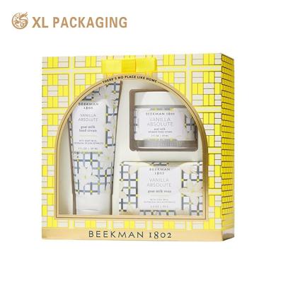 China Customized Custom Paper Box for Luxury Gift Packaging of Cosmetic Skincare Sets with Stamping for sale