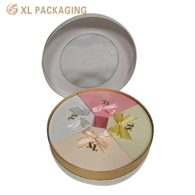 China Recycled Round Tea Gift Packaging Paper Tube with Divider Custom Order Accepted and Customized Design for sale