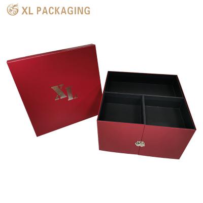 China Customized Logo Rotatable Food Storage Box With Metal Lock For Ornament Gift Collection Matte Capping for sale