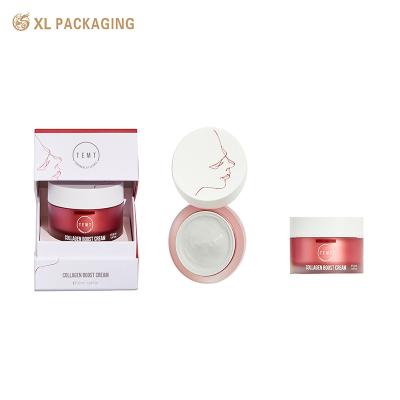 China Caja de regalo de cuidado de la piel cosmética personalizada, caja de embalaje de papel de cartón para crema facial amigable con el medio ambiente y duradera en venta