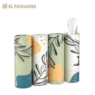 China Strong Water Absorption Round Small Box Facial Tissue With Custom Logo White Color/Natural White for sale