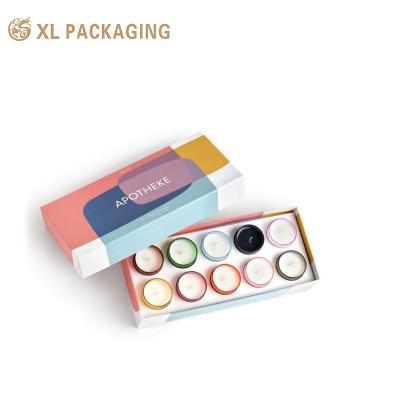 China High Quality Eco-friendly Hard Cardboard Printed Lid and Base Candle Box Perfume Paper Box Packaging Candle Paper Box With Insert for sale