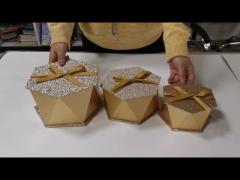  Gold Glitter Gift Packaging Special Shaped Packaging Chocolate Candy Box