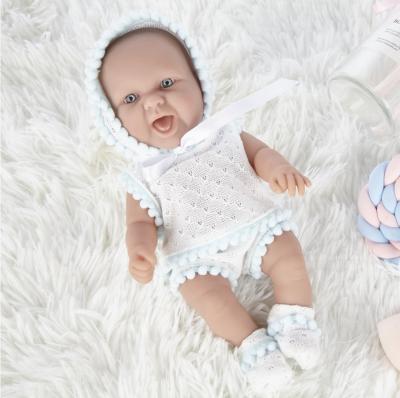 China 10 Inch Cute Realistic Reborn Baby Dolls Interactive Silicone Newborn Stereoscopic Doll for sale