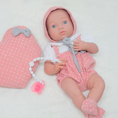 China 16 Inch Silicone Reborn Baby Doll Interactive Newborn Toddler Doll Set for sale