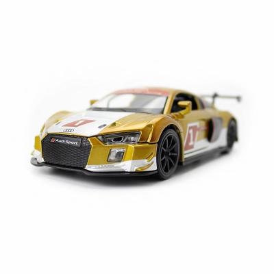 China Diecast Toy Car 1:32 Audi R8 Lms Racing Sound And Light Pull Back Three-Door Simulation Alloy Collectible Model for sale