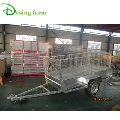 China Car Trailer Hot Sale 8*4 Caged Single Axle Utility Trailer for sale