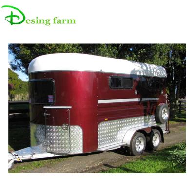 China Other Hot Sale Trailers 2 Horse Fish Load Float Luxury Trailer With Kitchen for sale