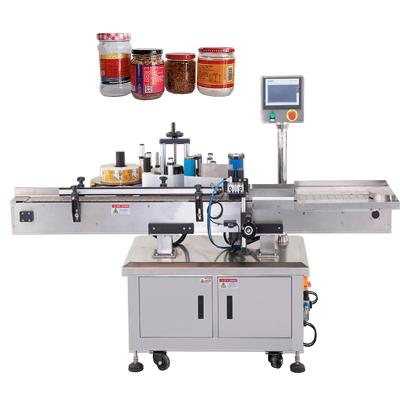 China Food Automatic Efficient Labeling Machine Bottle Labeling Sticking Machine For Round Bottle for sale